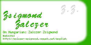 zsigmond zalczer business card